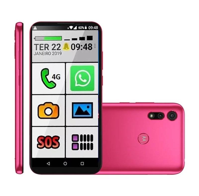 Smartphone Celular Para Idoso 32gb Fone Sos 4g Motorola Idoso